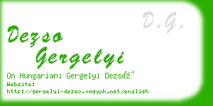 dezso gergelyi business card